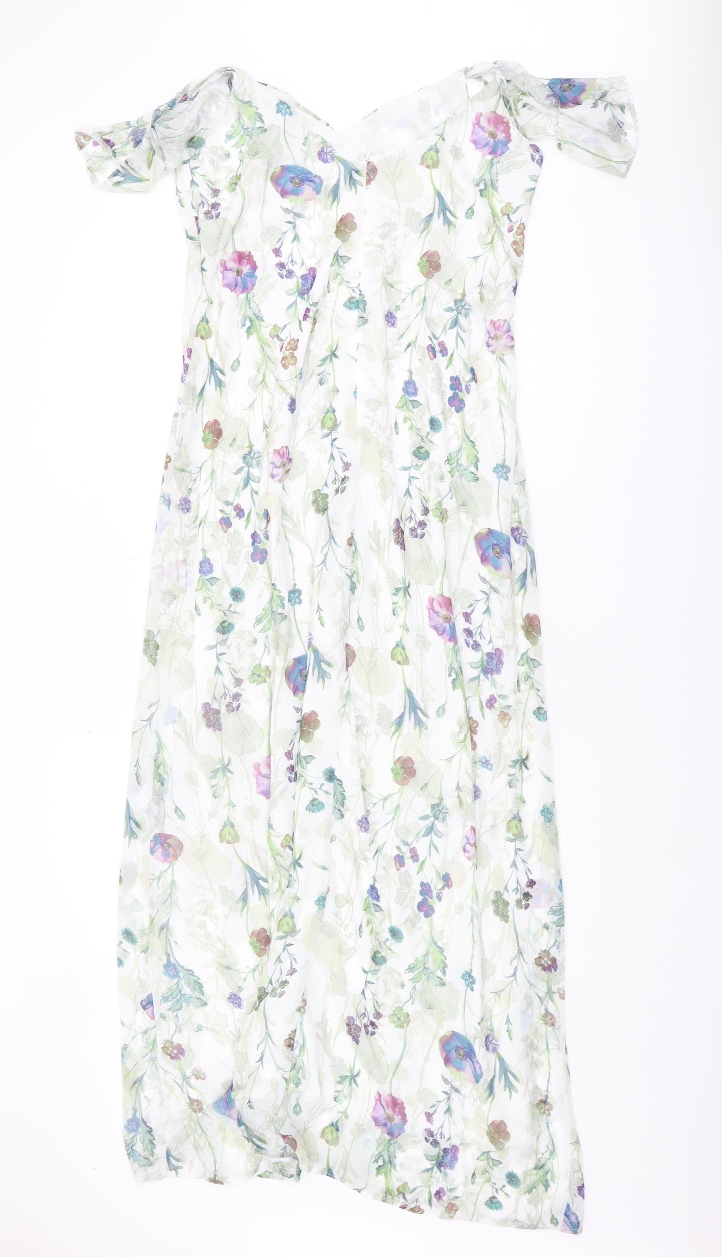 Oh My Love Women's Multicoloured Midi Floral Dress