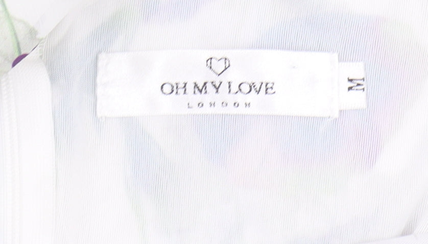 Oh My Love Women's Multicoloured Midi Floral Dress