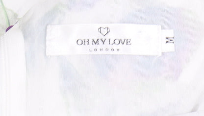 Oh My Love Women's Multicoloured Midi Floral Dress