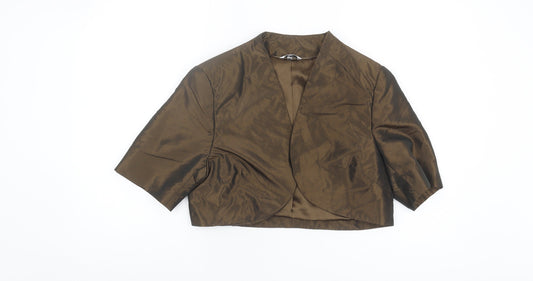 Klass Collection Women's Brown Cropped Blazer Size 14