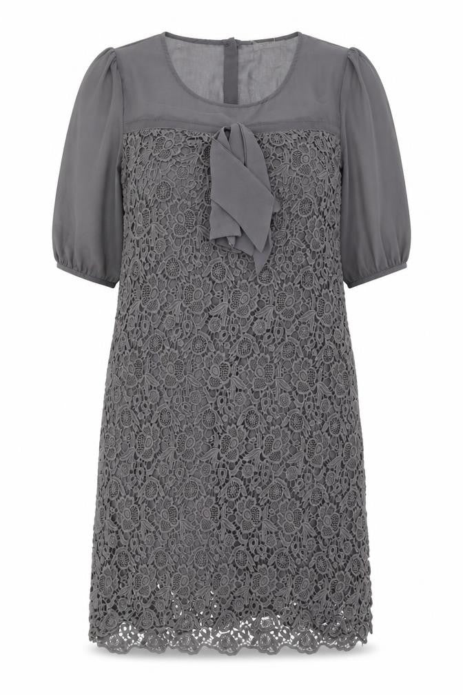 Darling Women's Grey Lace Shift Dress M