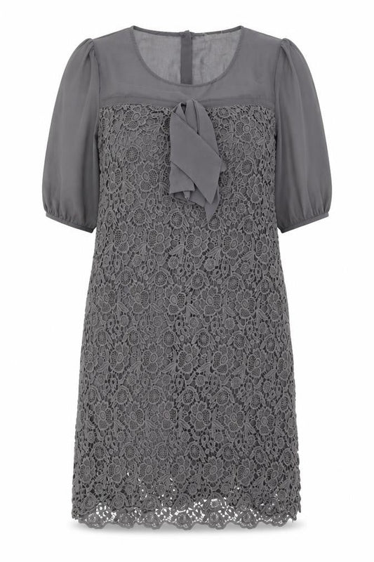 Darling Women's Grey Lace Shift Dress M