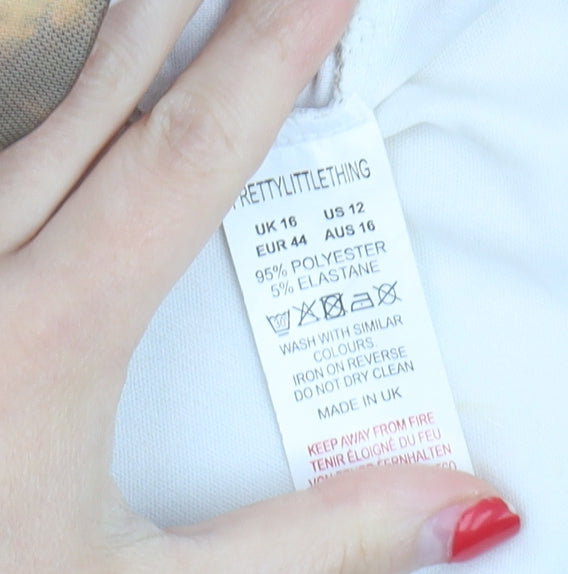 PrettyLittleThing Women's Multicoloured Tie Dye Slip Dress