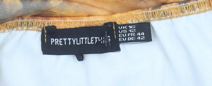 PrettyLittleThing Women's Multicoloured Tie Dye Slip Dress