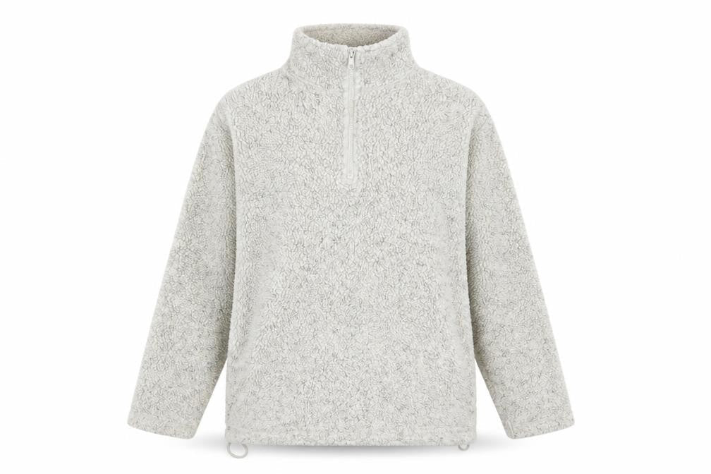 Front view of Anne Brooks Ivory Women's Zip Sweatshirt, size 10