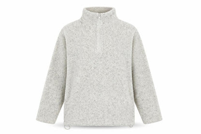 Front view of Anne Brooks Ivory Women's Zip Sweatshirt, size 10