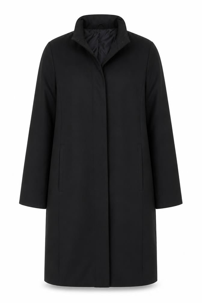 Womens UK Size 12 BHS Black Overcoat