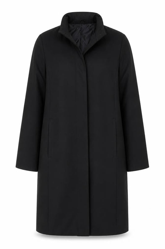 Womens UK Size 12 BHS Black Overcoat