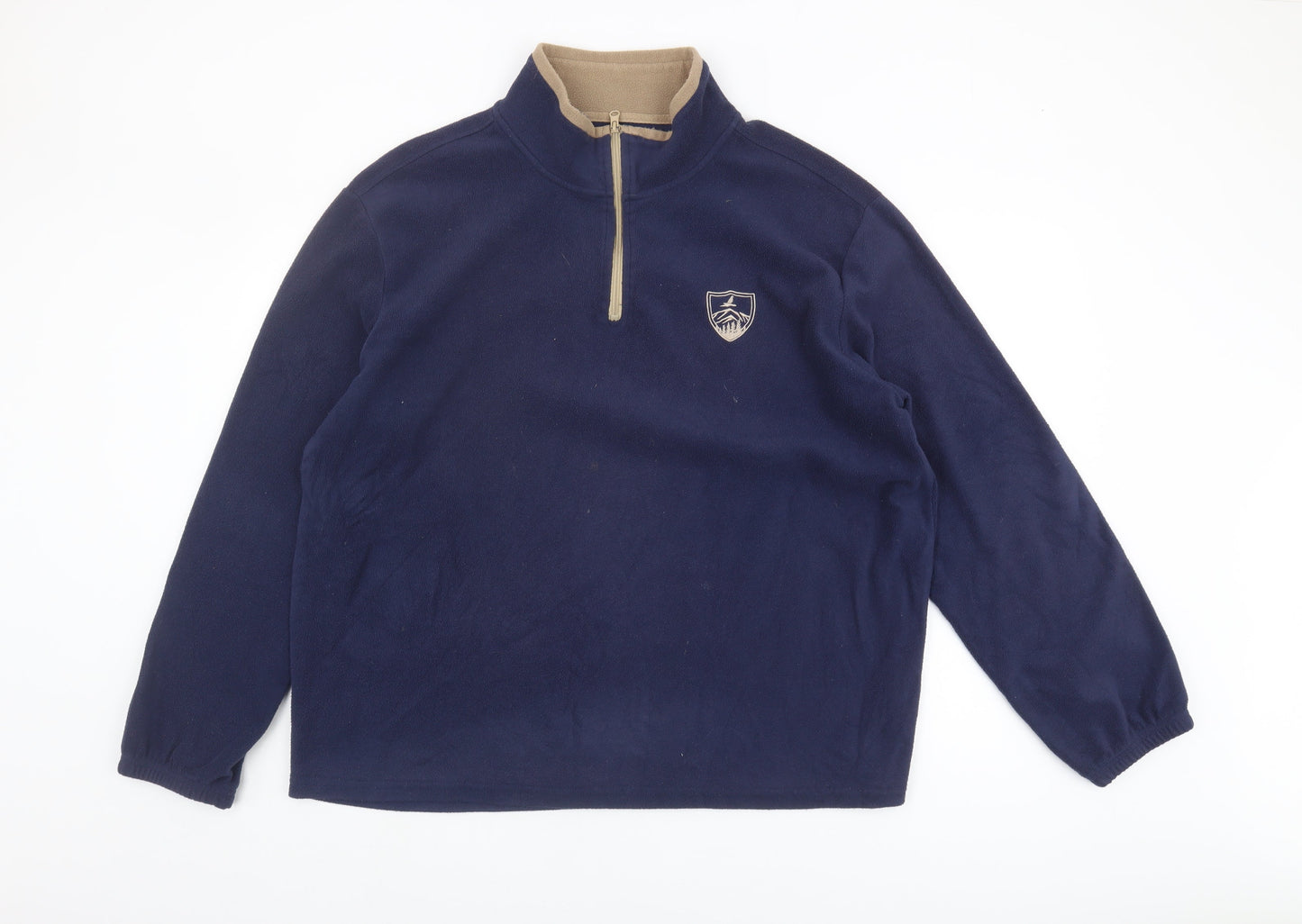 Mens UK Size XL Atlas For Men Blue 1/4 Zip Sweatshirt
