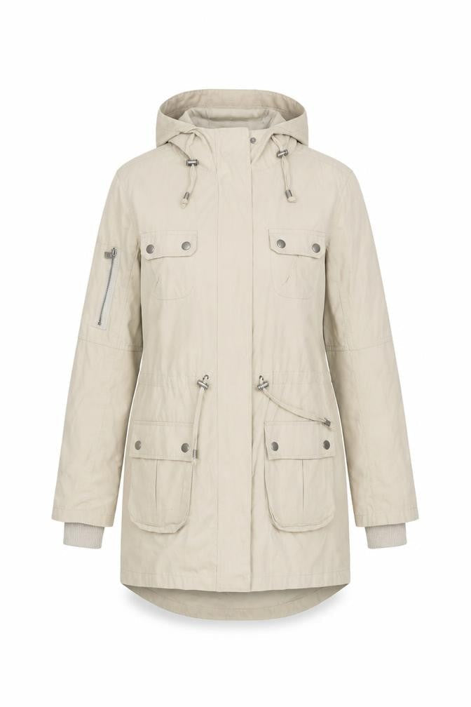 Womens UK Size S Oasis Beige Parka Coat