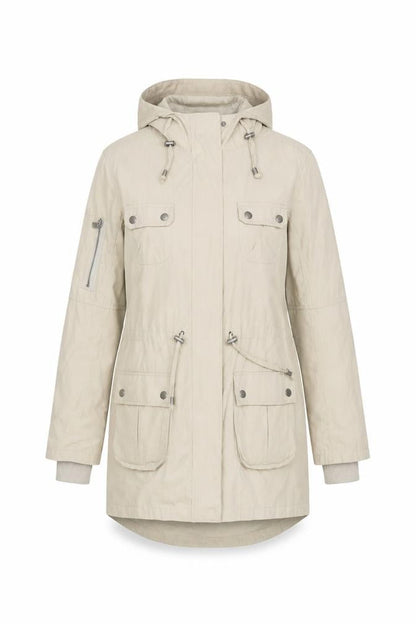 Womens UK Size S Oasis Beige Parka Coat