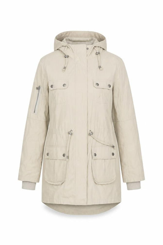 Womens UK Size S Oasis Beige Parka Coat
