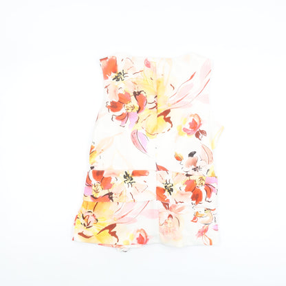 Womens UK Size 12 Roman Multicoloured Basic Blouse