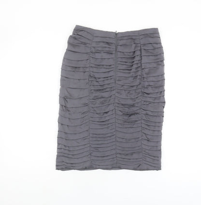 Coast Women's Grey Silk Pencil Skirt in Size 8