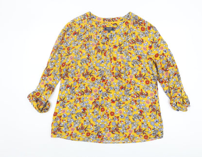 Maine New England Women's Multicoloured Floral Tunic Blouse Size 14