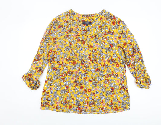 Maine New England Women's Multicoloured Floral Tunic Blouse Size 14