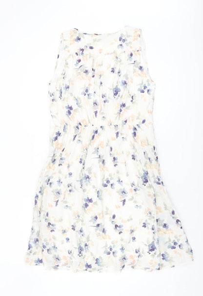 Jigsaw Women's Floral Dress Multicoloured Size 12 Casual