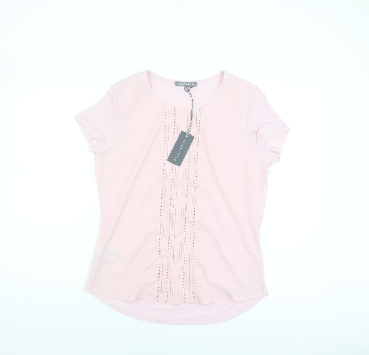Laura Ashley Women's Pink Size 12 Cropped T-Shirt