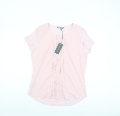 Laura Ashley Women's Pink Size 12 Cropped T-Shirt