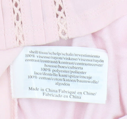 Laura Ashley Women's Pink Size 12 Cropped T-Shirt