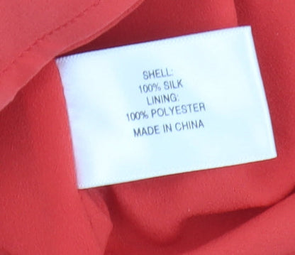 Womens UK Size 12 CC Red Basic Blouse