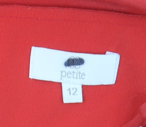 Womens UK Size 12 CC Red Basic Blouse