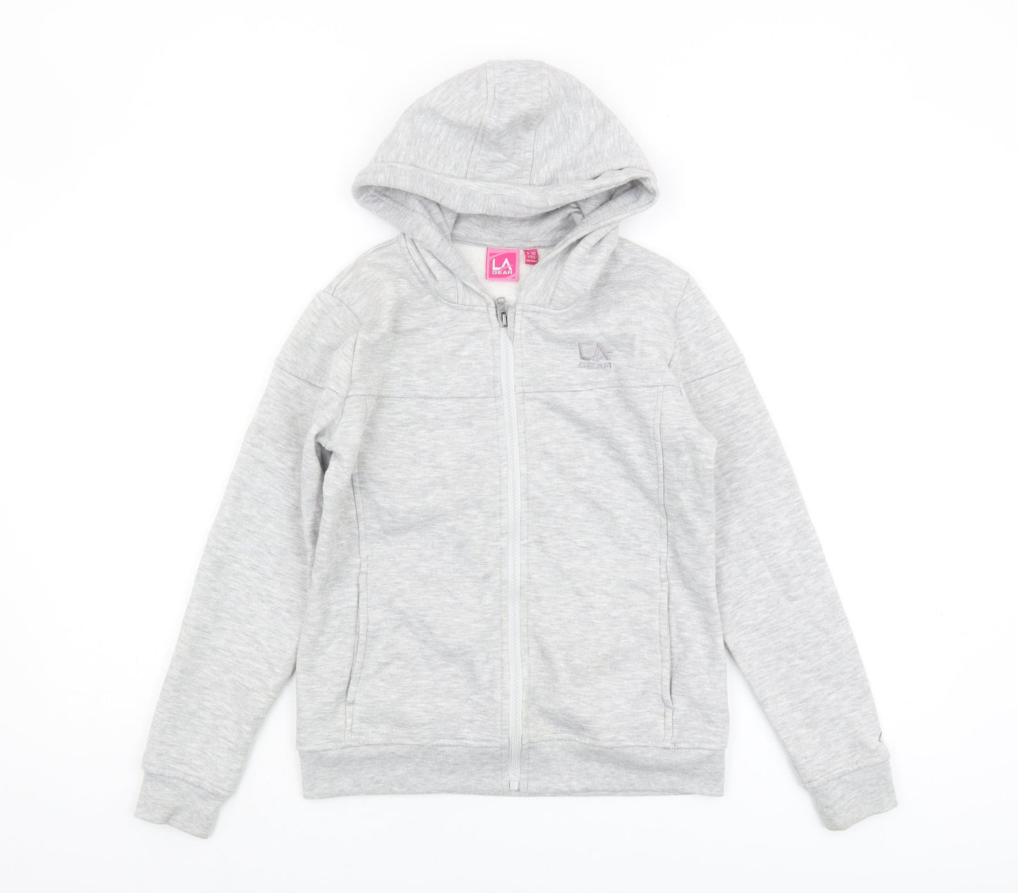 LA Gear Girls Grey Full Zip Hoodie 9-10 Years