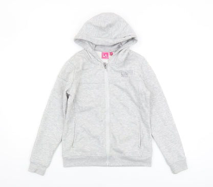 LA Gear Girls Grey Full Zip Hoodie 9-10 Years