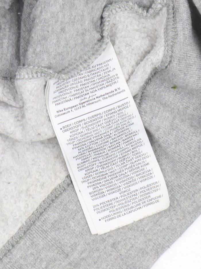 Nike Women’s Grey Full Zip Hoodie S with Logo & Pockets