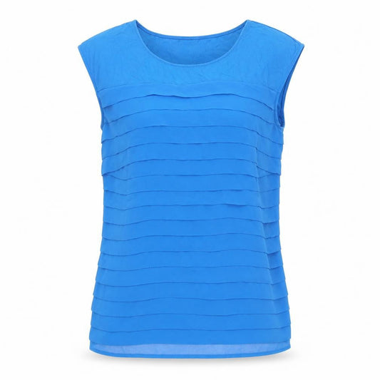 Front view of Principles Blue Women's Blouse 12 Viscose Sleeveless