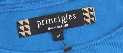 Womens UK Size 12 Principles by Ben de Lisi Blue Basic Blouse