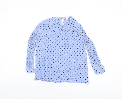 Womens UK Size 12 Warehouse Blue Basic Blouse