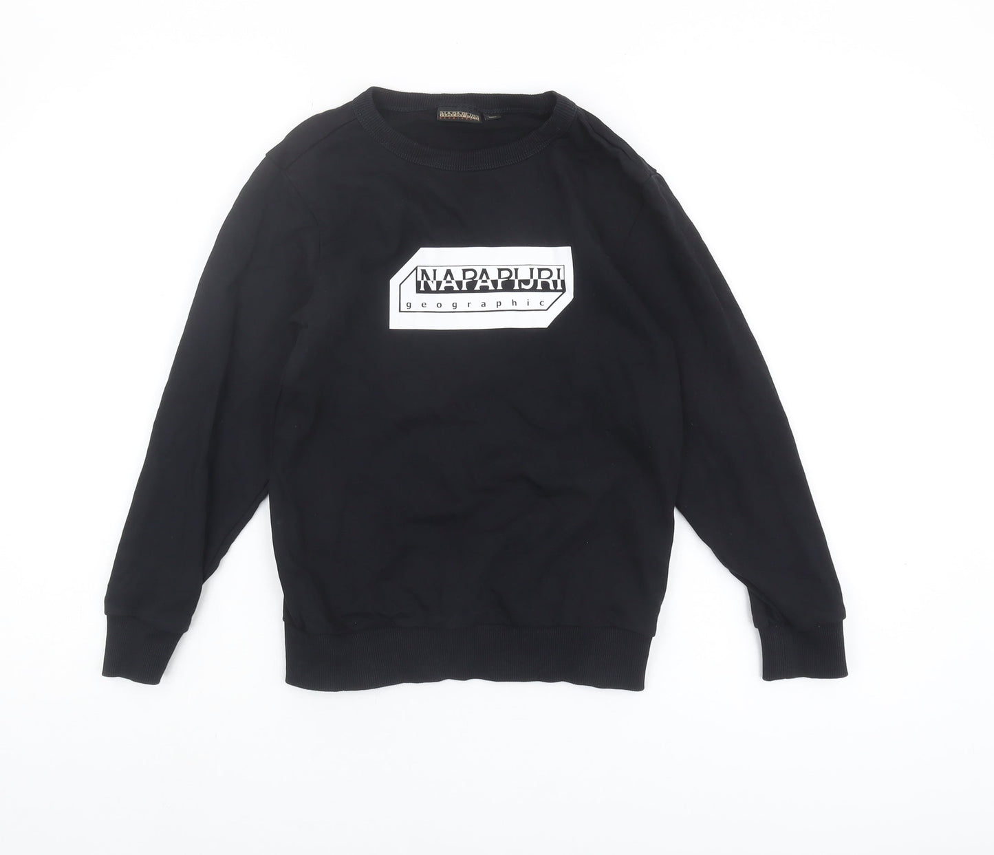 Napapijri Boys Black Pullover Sweatshirt 10-11 Years