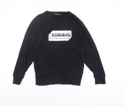 Napapijri Boys Black Pullover Sweatshirt 10-11 Years