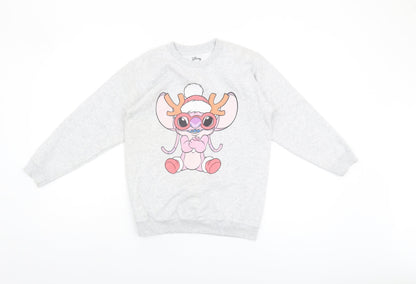 Unisex Adults UK Size L Disney Grey Pullover Sweatshirt