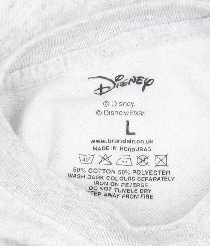 Unisex Adults UK Size L Disney Grey Pullover Sweatshirt