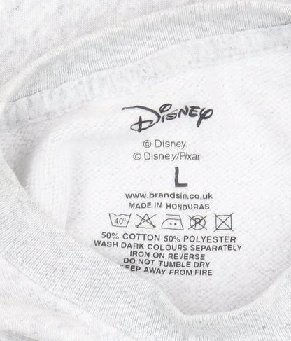 Unisex Adults UK Size L Disney Grey Pullover Sweatshirt