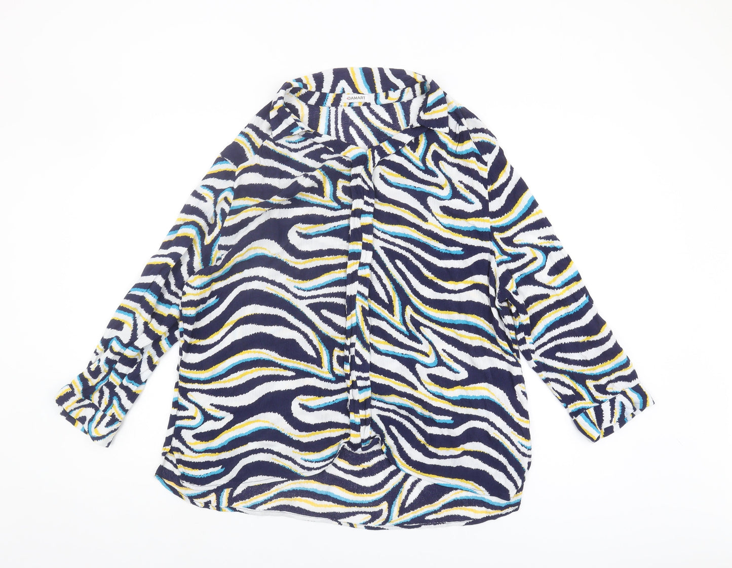 Damart Women's Multicoloured Size 22 Animal Print Blouse