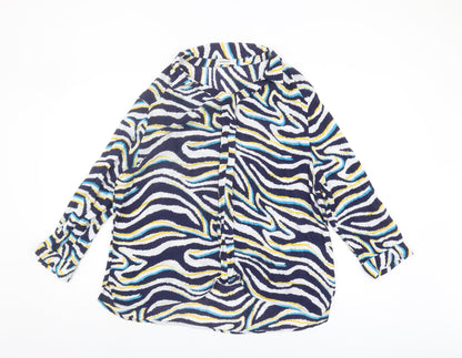 Damart Women's Multicoloured Size 22 Animal Print Blouse