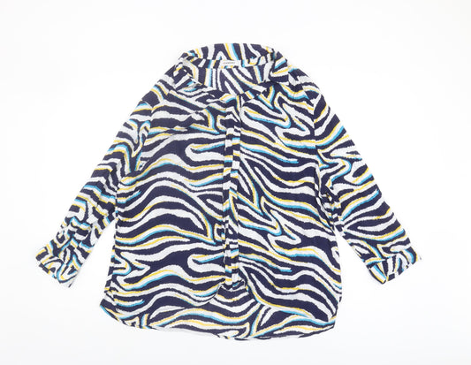 Damart Women's Multicoloured Size 22 Animal Print Blouse