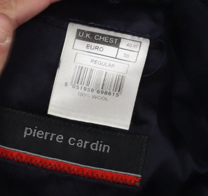 Mens UK Size 40 Pierre Cardin Regular Blue Suit Jacket