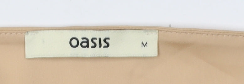 Womens UK Size M Oasis Beige Basic Blouse