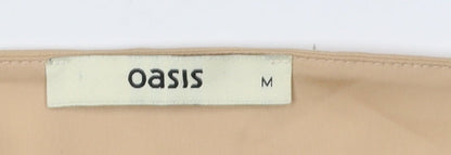 Womens UK Size M Oasis Beige Basic Blouse