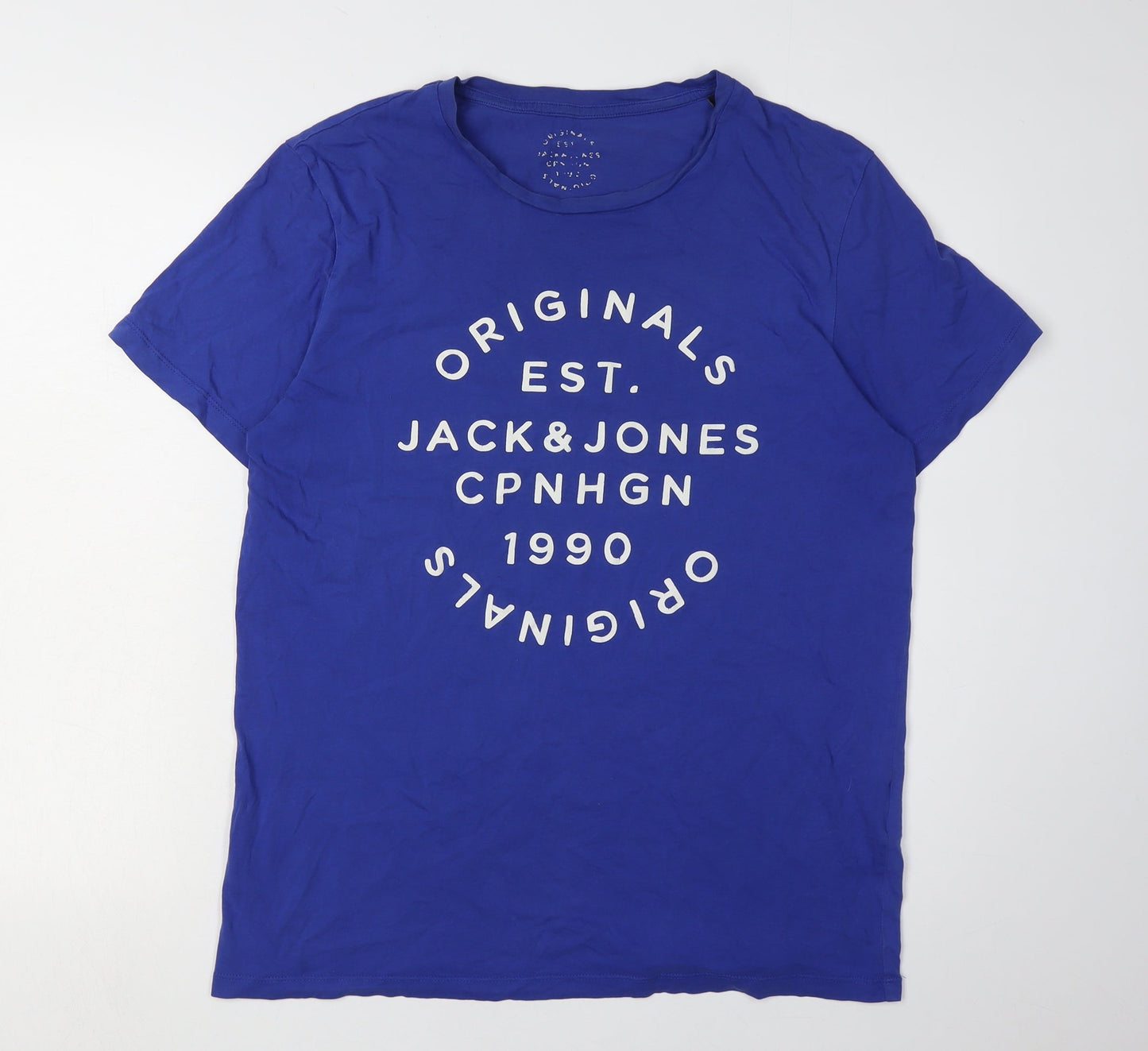 Mens UK Size L JACK & JONES Blue  T-Shirt