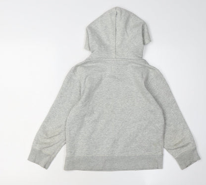 Gap Boys Grey Logo Pullover Hoodie - Size 6-7 Years