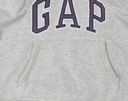 Gap Boys Grey Logo Pullover Hoodie - Size 6-7 Years