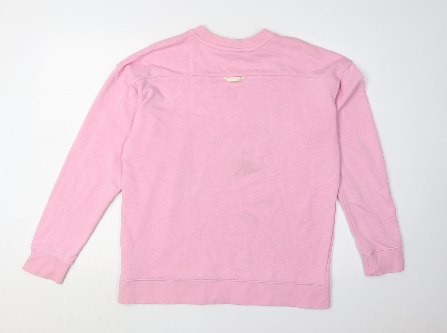 Adidas Women's Pink Logo Pullover Sweatshirt - Size 12