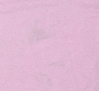 Adidas Women's Pink Logo Pullover Sweatshirt - Size 12