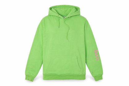 Front view of Han Kjøbenhavn unisex green pullover hoodie m