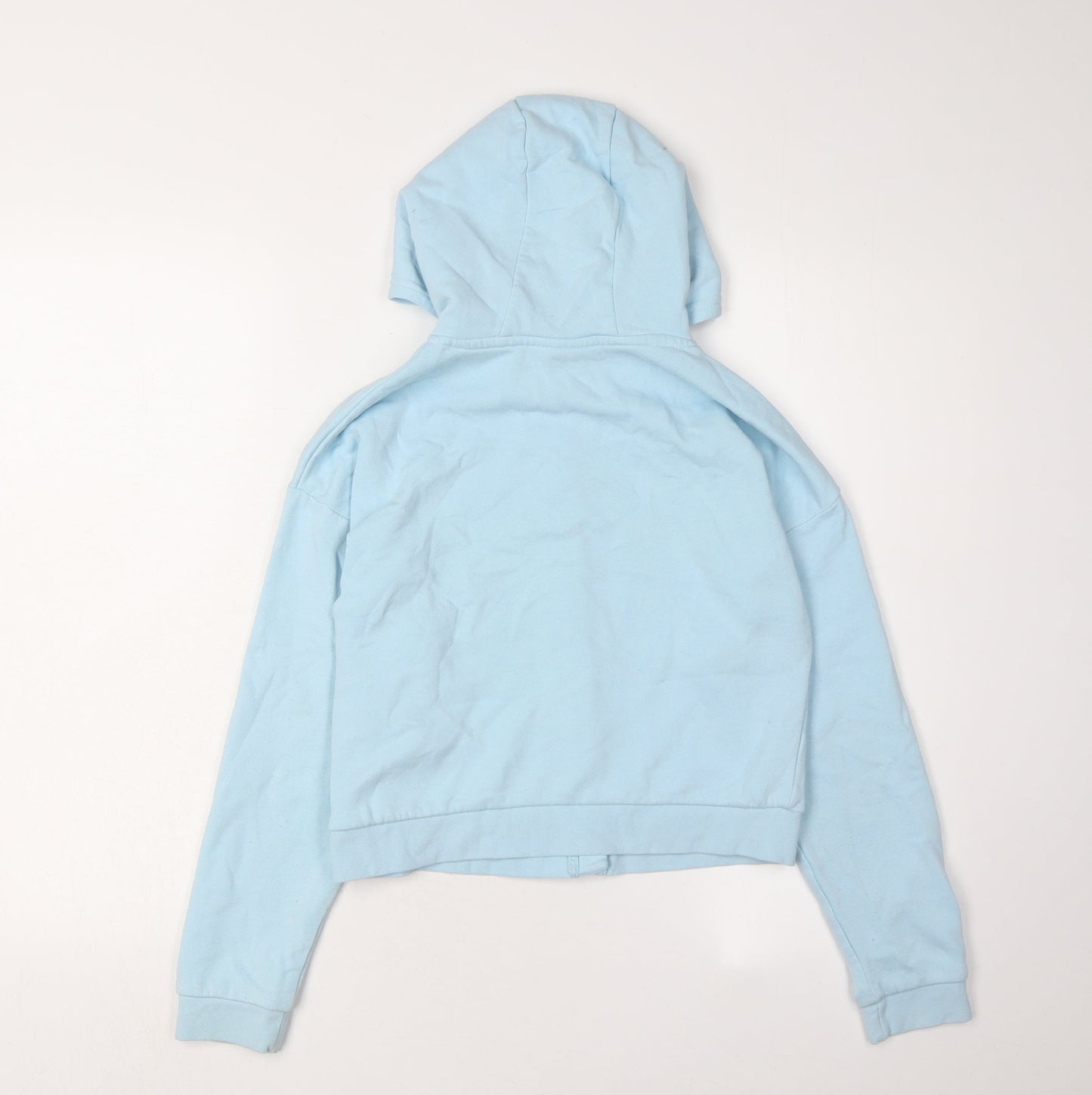 ELLE Girls Blue Hoodie Size 10-11 Full Zip Cotton Blend
